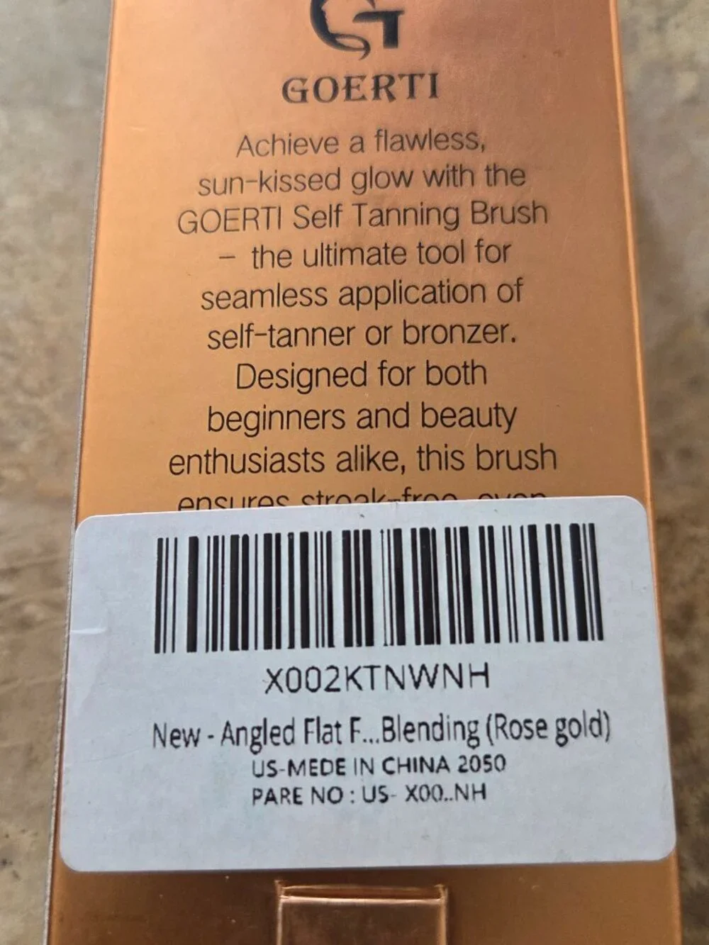 Goerti Self Tanning Make Up Brush - New in Box